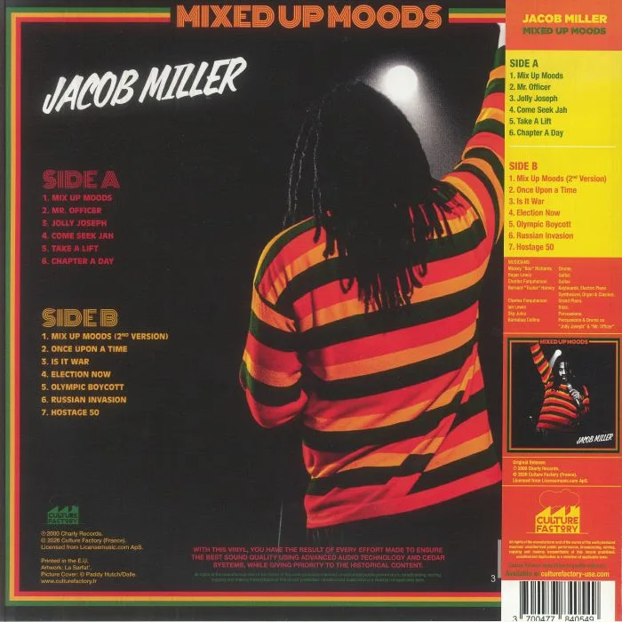 Обратная сторона обложки — Jacob MILLER — Mixed Up Moods (Deluxe Editon)