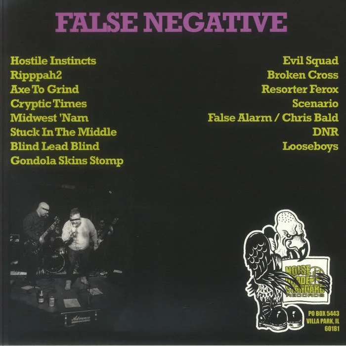 Обратная сторона обложки — FALSE NEGATIVE — All Over But The Shouting