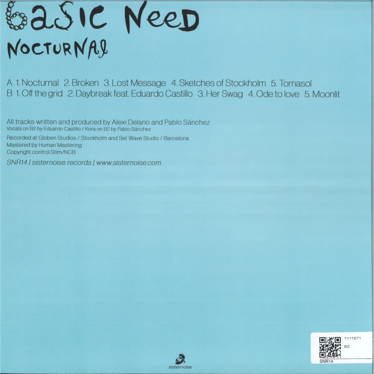Обратная сторона обложки — Basic Need — Nocturnal
