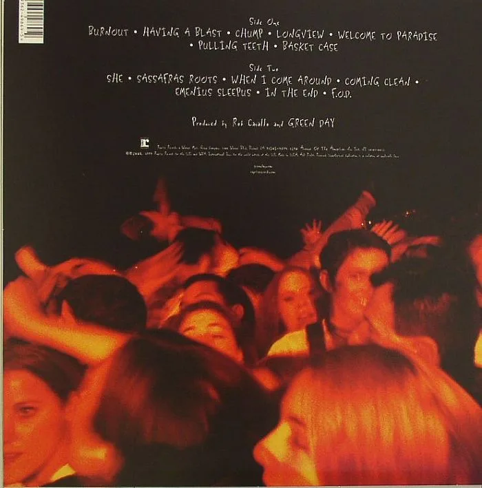 Back cover — GREEN DAY — Dookie