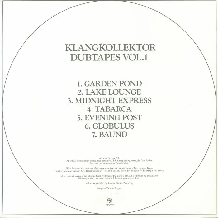 Обратная сторона обложки — KLANGKOLLEKTOR — Dub Tapes Vol 1