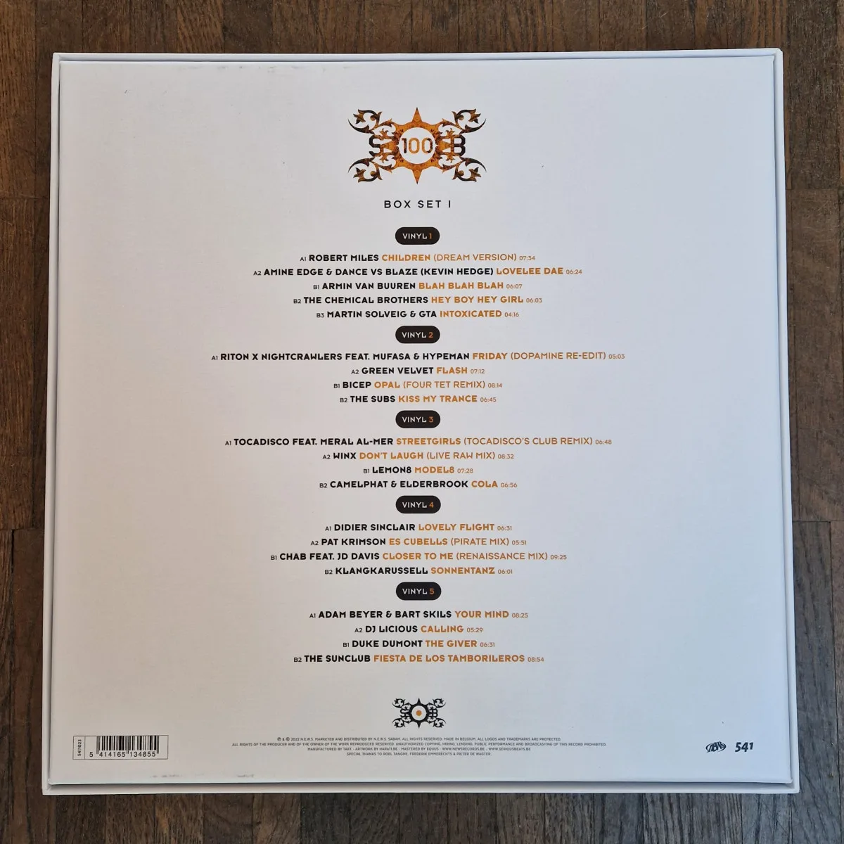 Back cover — Various — SERIOUS BEATS 100 BOX SET 1 LP (5x12")