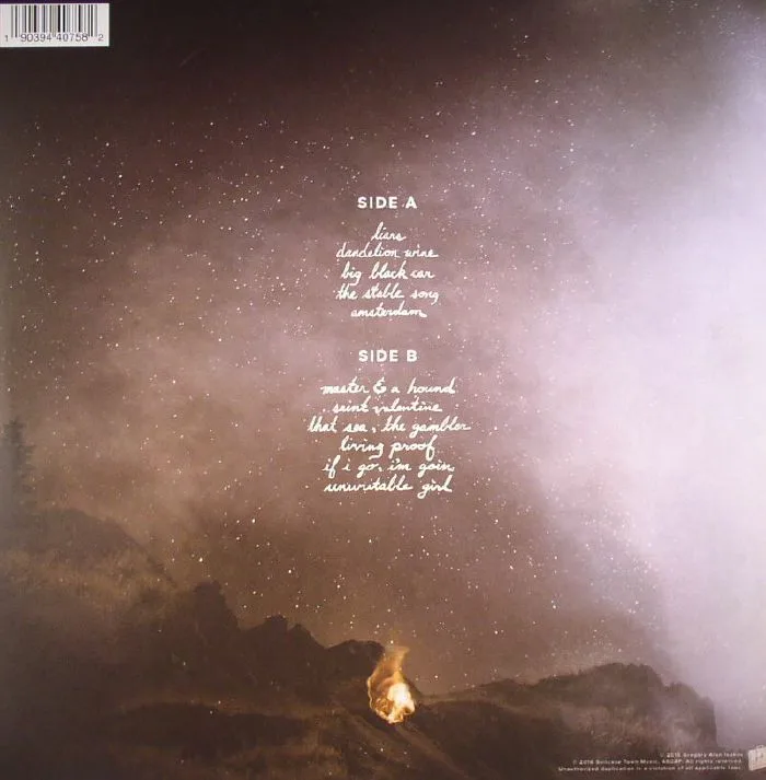 Back cover — Gregory Alan ISAKOV — Gregory Alan Isakov With The Colorado Symphony