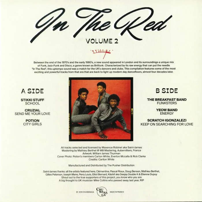 Обратная сторона обложки — SAINT JAMES / VARIOUS — In The Red Vol 2: A Britfunk Selection