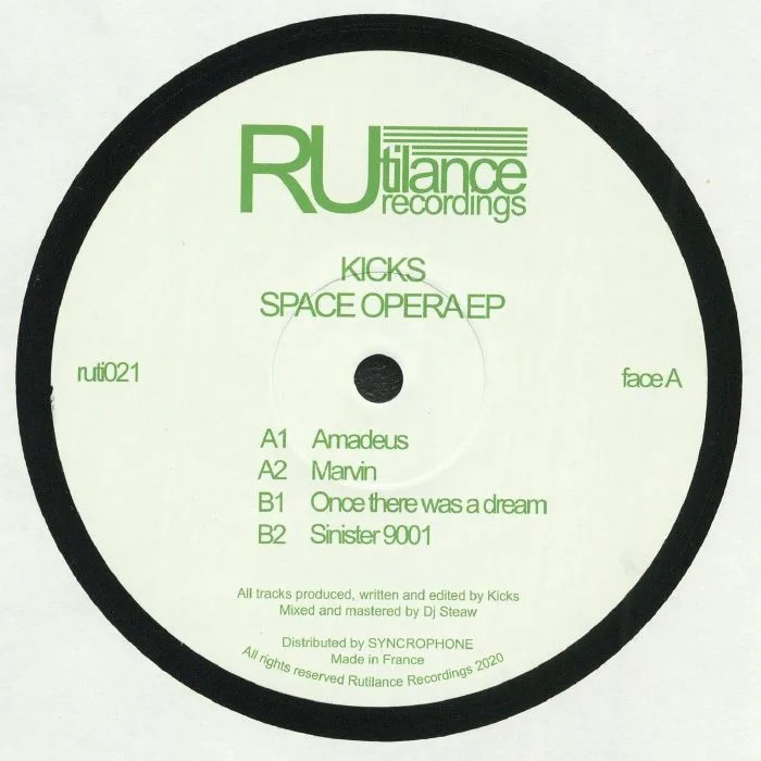 Лицевая сторона обложки — KICKS — Space Opera EP