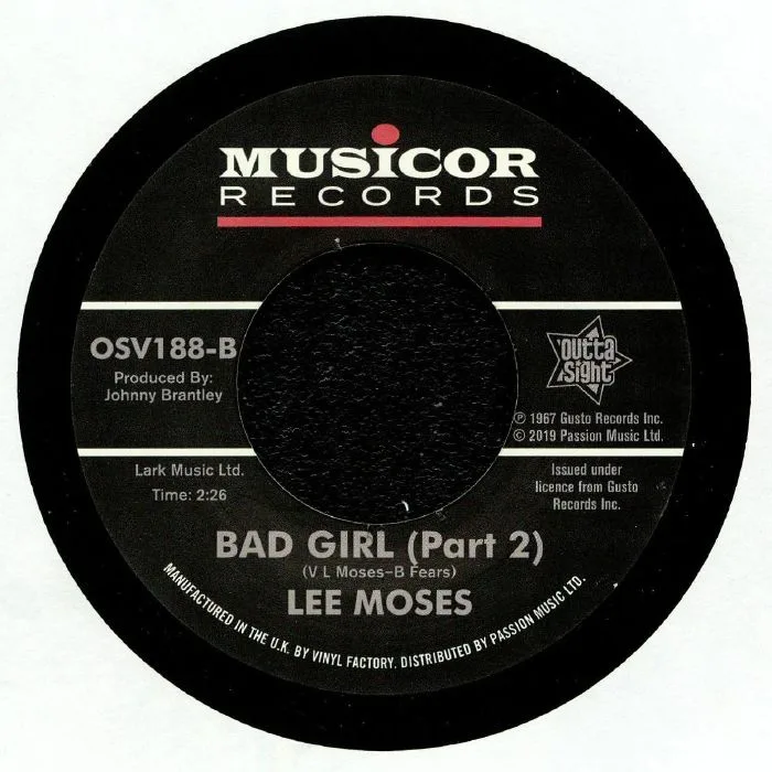 Back cover — Lee MOSES — Bad Girl