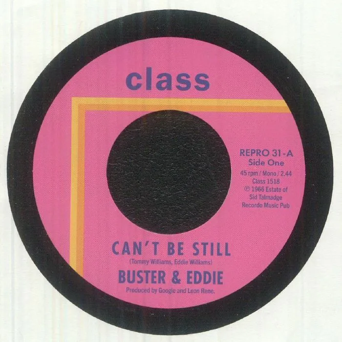 Лицевая сторона обложки — BUSTER & EDDIE — Can't Be Still