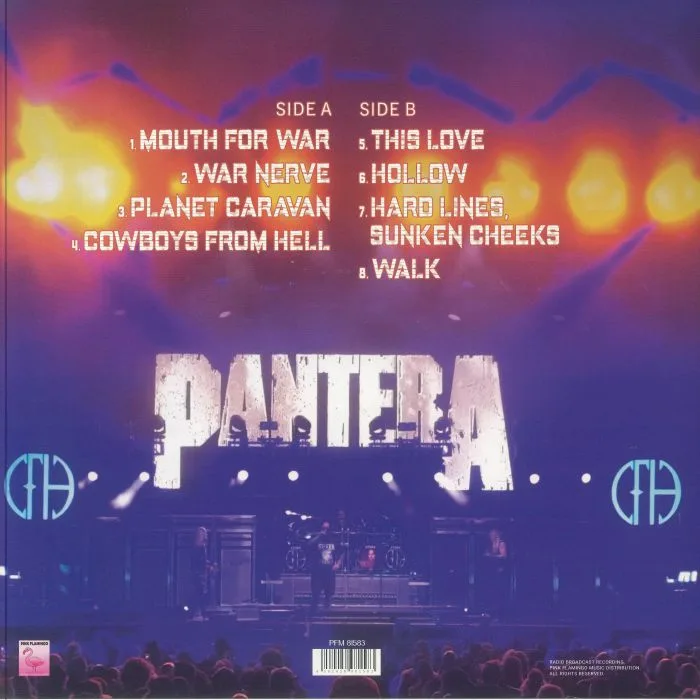 Back cover — PANTERA — Live Noize