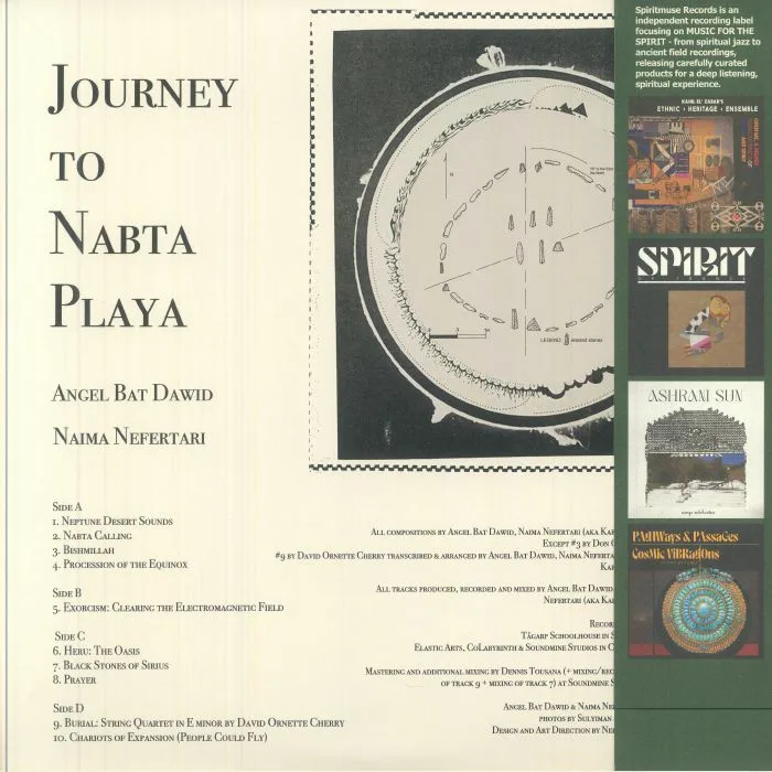 Back cover — Angel Bat DAWID / NAIMA NEFERTARI — Journey To Nabta Playa (Deluxe Edition)