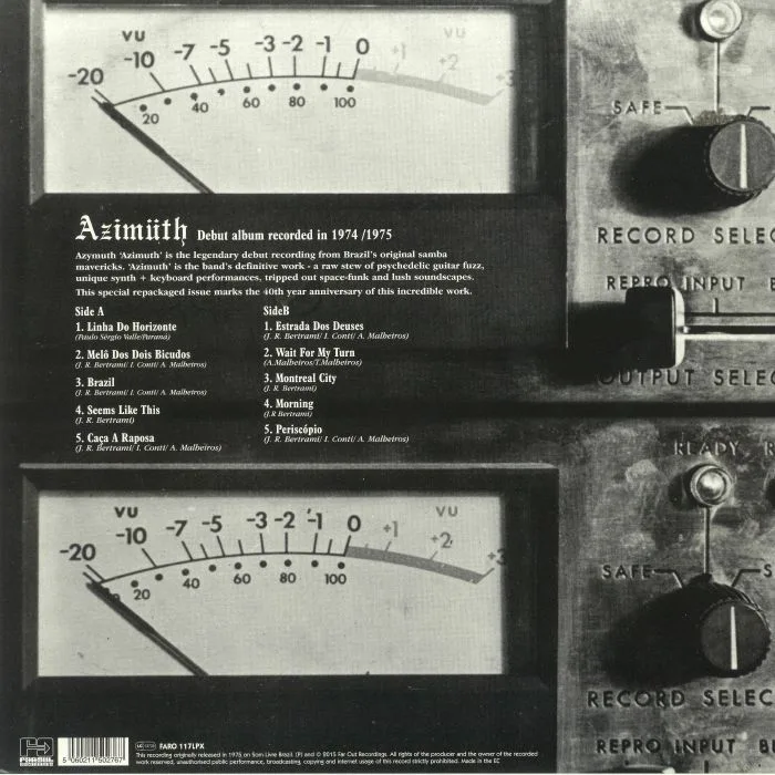 Обратная сторона обложки — AZYMUTH — Azimuth (reissue)