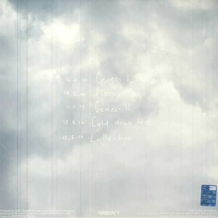 Back cover — Anna BASSY — Genesi