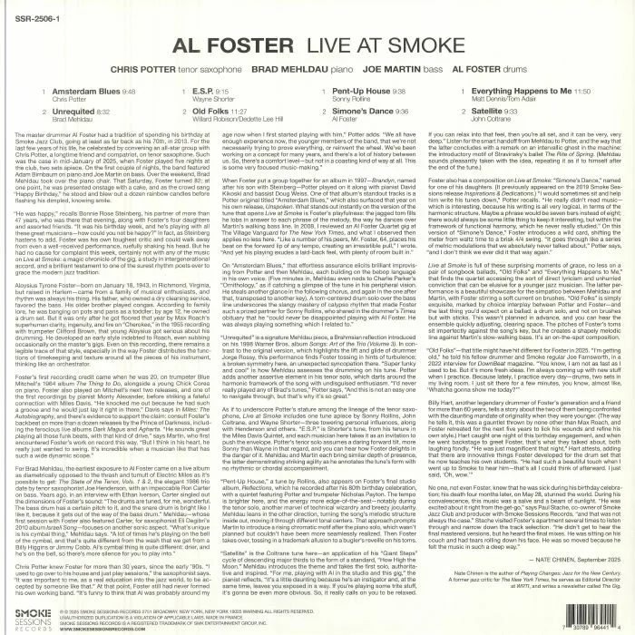 Обратная сторона обложки — Al FOSTER — Live At Smoke