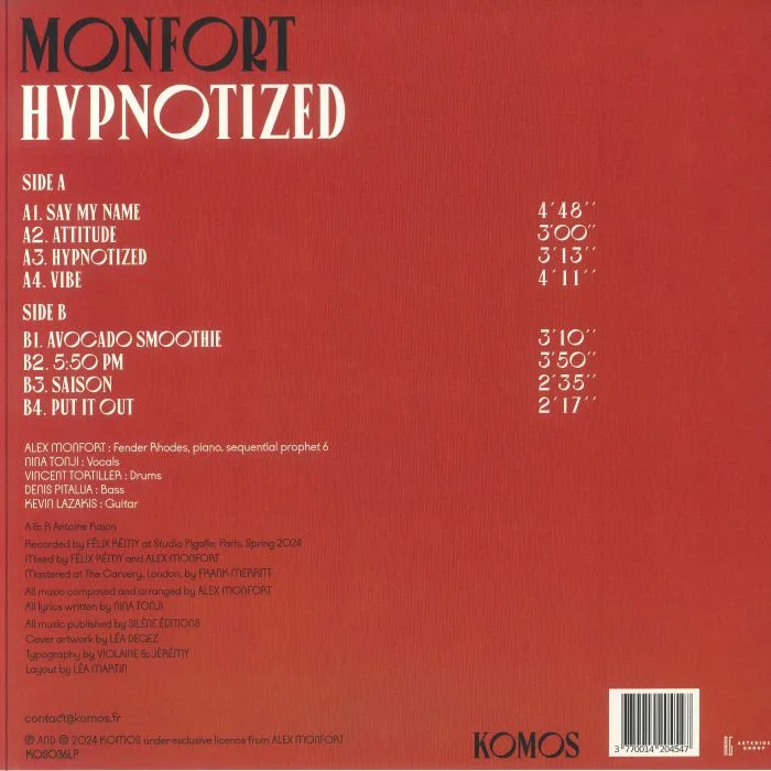 Обратная сторона обложки — MONFORT — Hypnotized