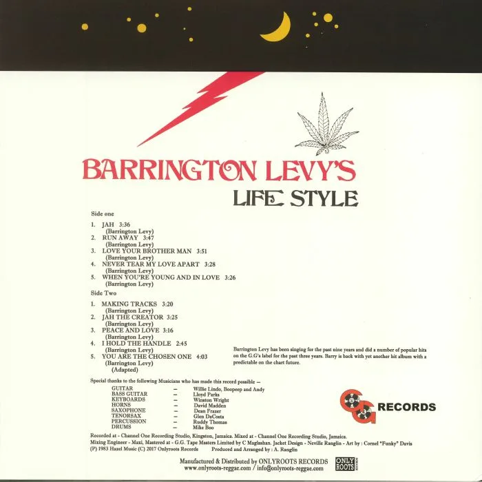 Back cover — Barrington LEVY — Life Style