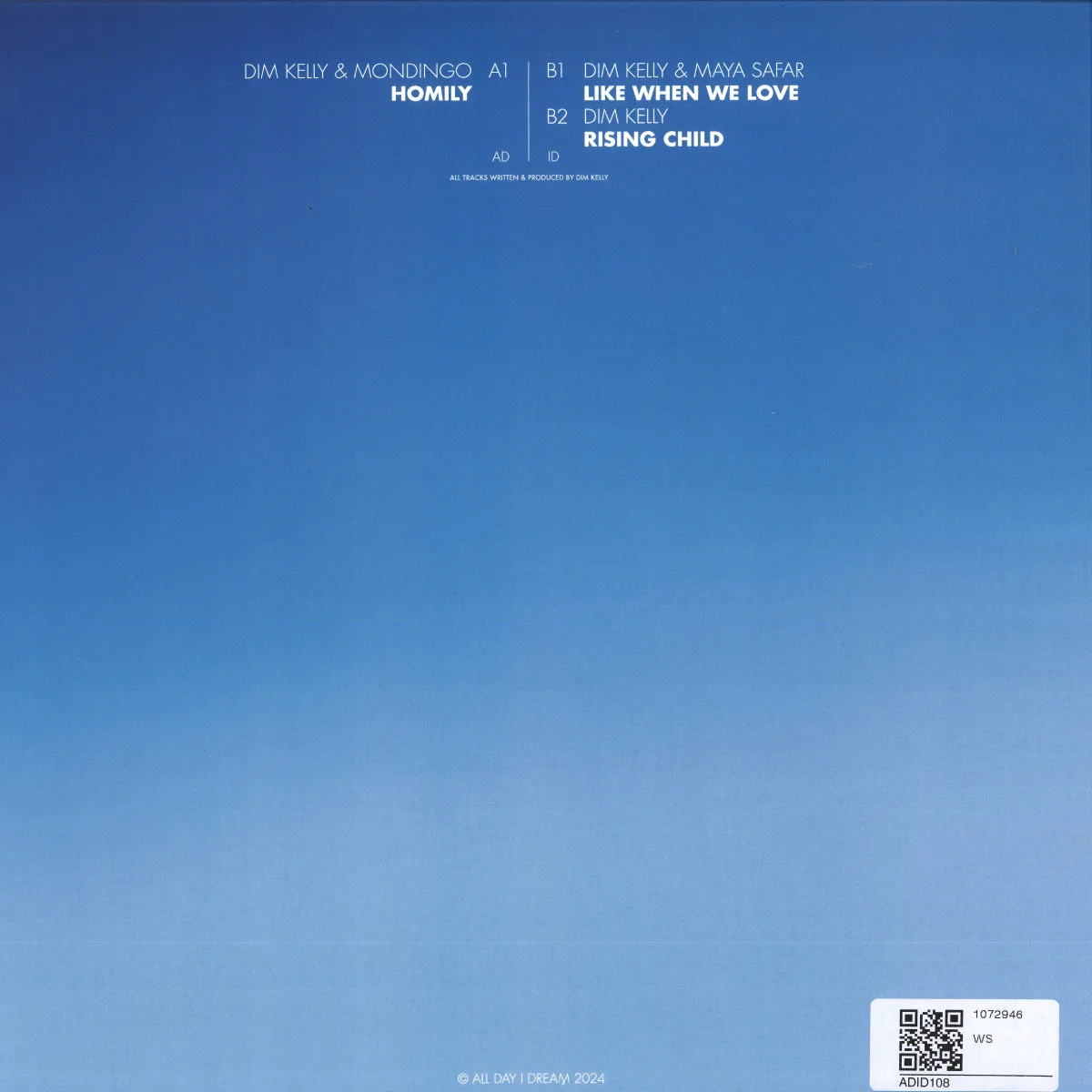 Back cover — Dim Kelly/Mondingo/Maya Safar — Homily