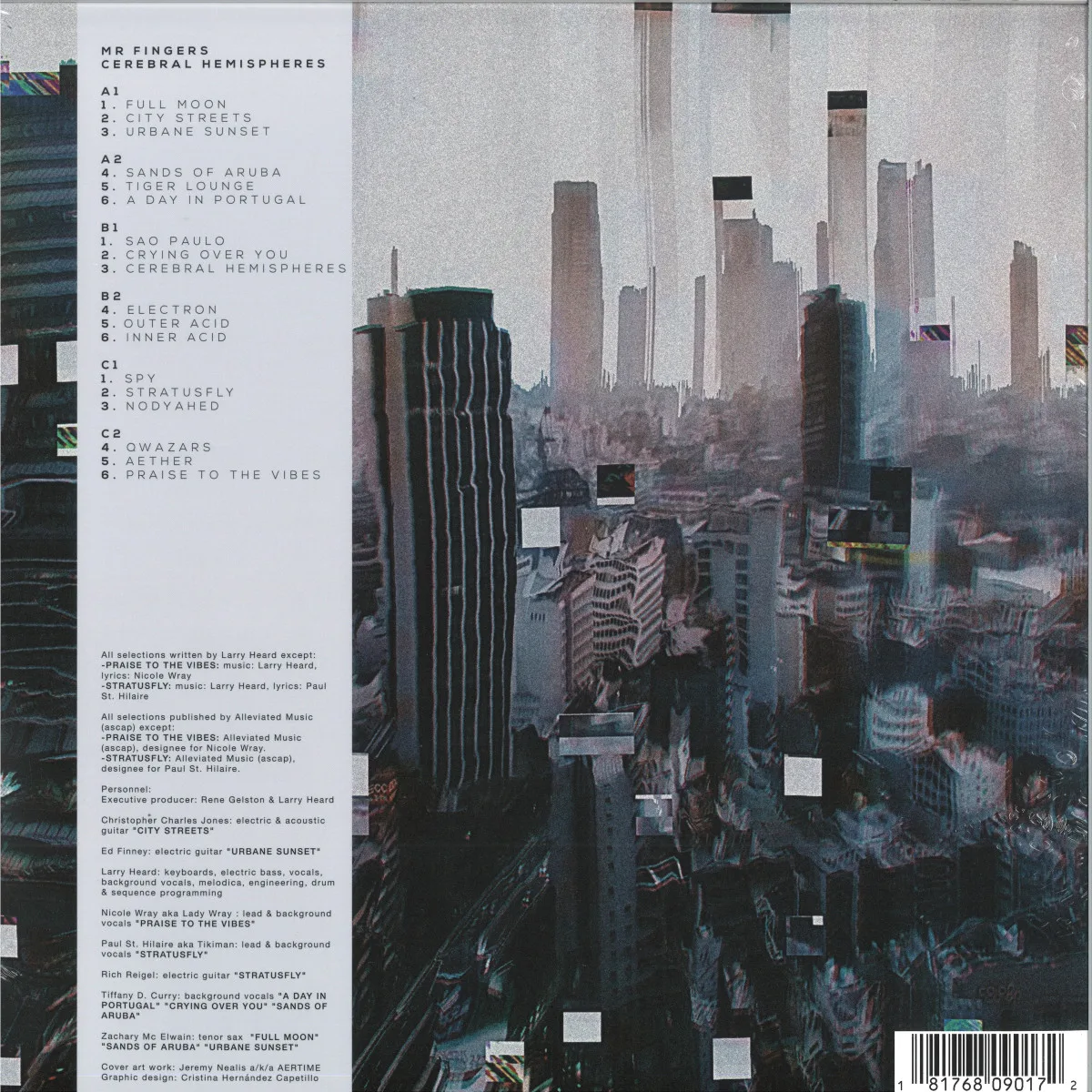 Обратная сторона обложки — Mr. Fingers — Cerebral Hemispheres LP 3x12"