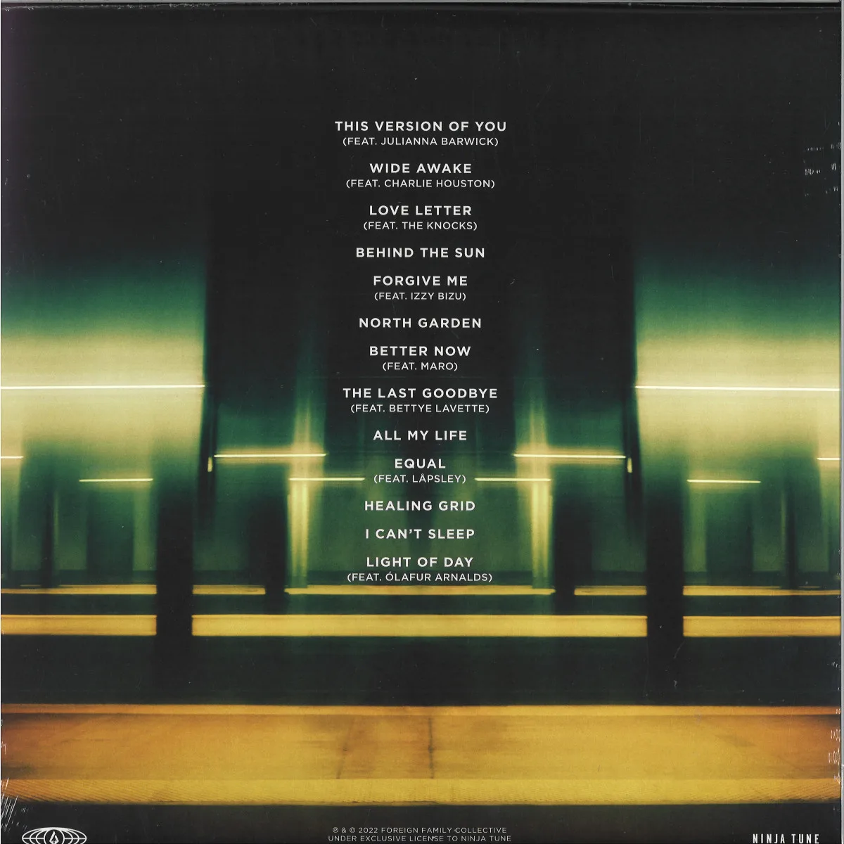 Back cover — Odesza — The Last Goodbye LP (2x12")