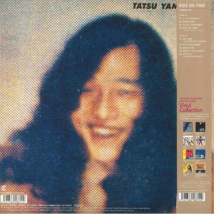 Обратная сторона обложки — Tatsuro YAMASHITA — Ride On Time (reissue)