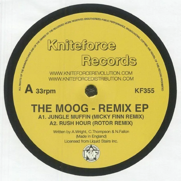 Лицевая сторона обложки — The MOOG — Remix EP