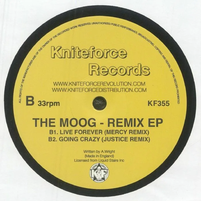 Обратная сторона обложки — The MOOG — Remix EP