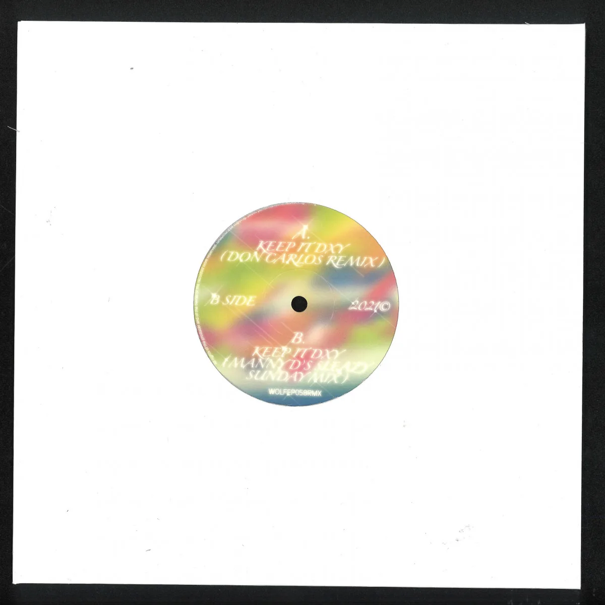 Back cover — Manuel Darquart — Keep It DXy 10"