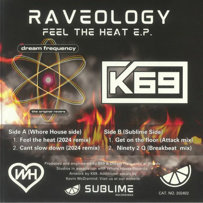 Обратная сторона обложки — K69 / DREAM FREQUENCY — Raveology: Feel The Heat EP (B-STOCK)