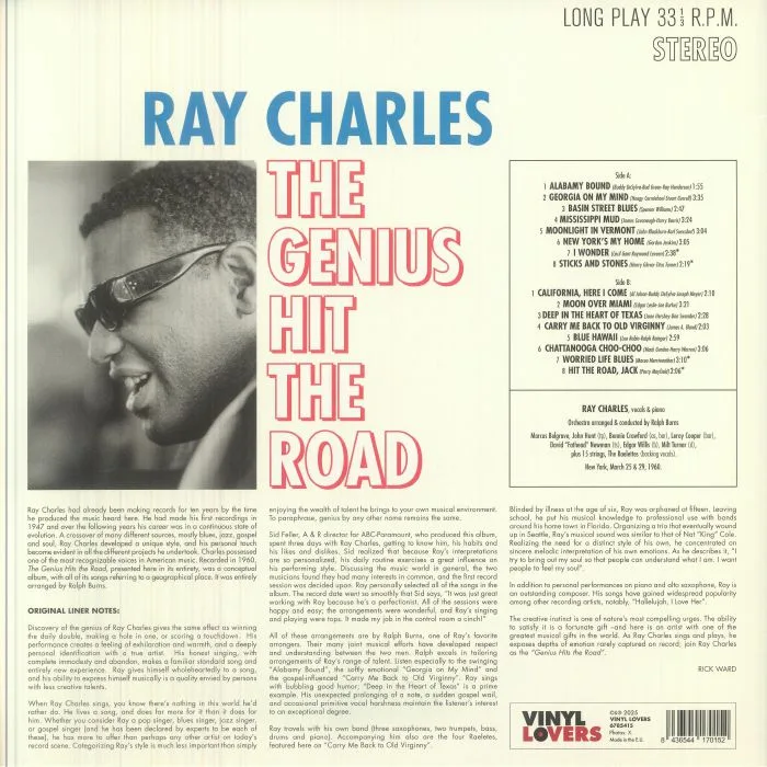 Back cover — Ray CHARLES — The Genius Hits The Road