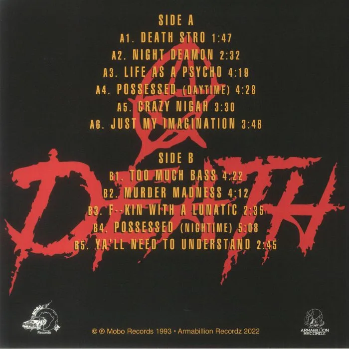 Обратная сторона обложки — DEATH — Possessed By Tha Ouija Board (reissue)