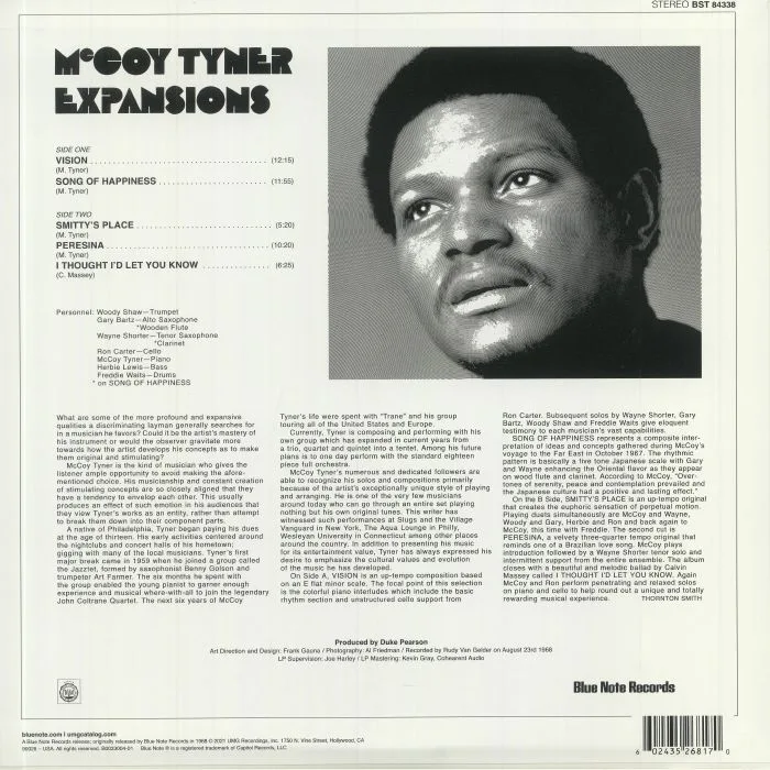 Back cover — McCoy TYNER — Expansions (Tone Poet Series)
