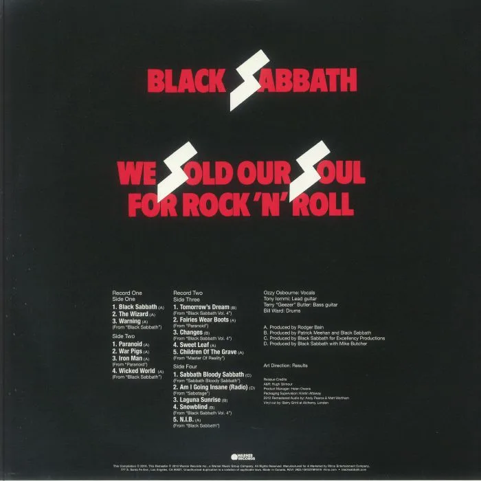 Back cover — BLACK SABBATH — We Sold Our Souls For Rock 'N' Roll (Rocktober 2025)