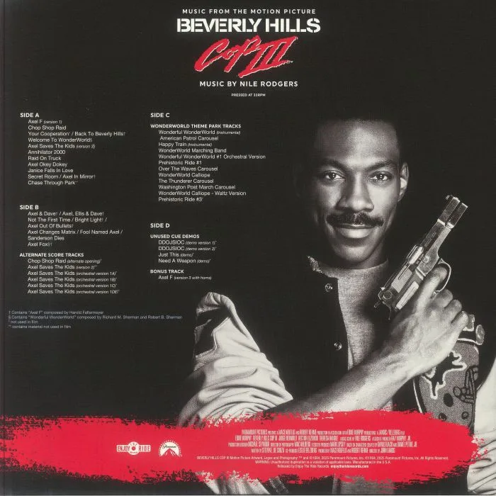Обратная сторона обложки — Nile RODGERS — Beverly Hills Cop III (LITA Exclusive Variant) (Soundtrack)