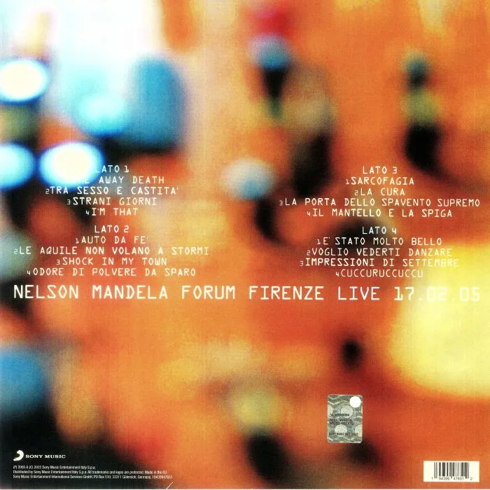 Back cover — Franco BATTIATO — Un Soffio Al Cuore Di Natura Elettrica (reissue)