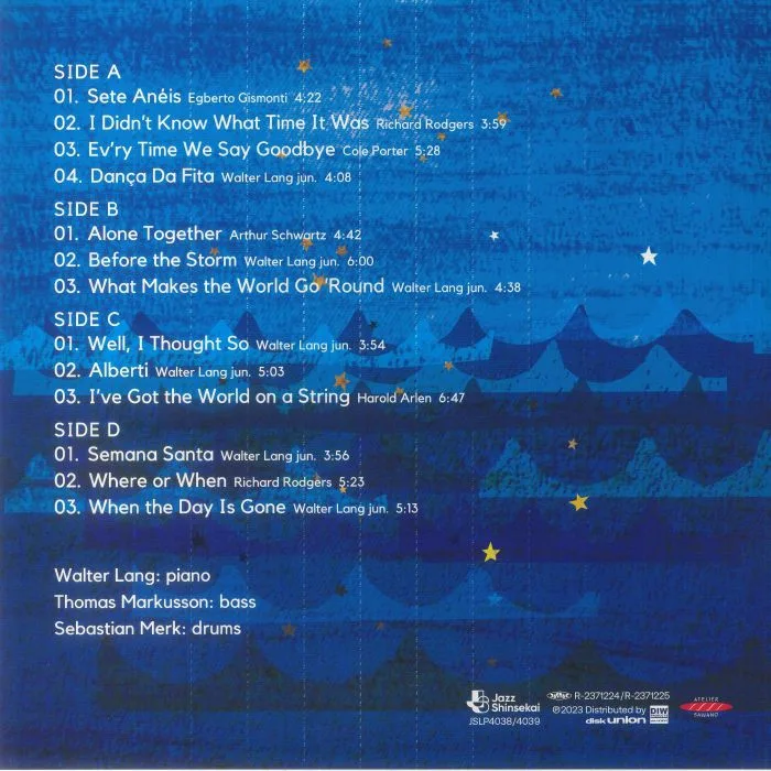 Обратная сторона обложки — WALTER LANG TRIO — Moonlight Echoes