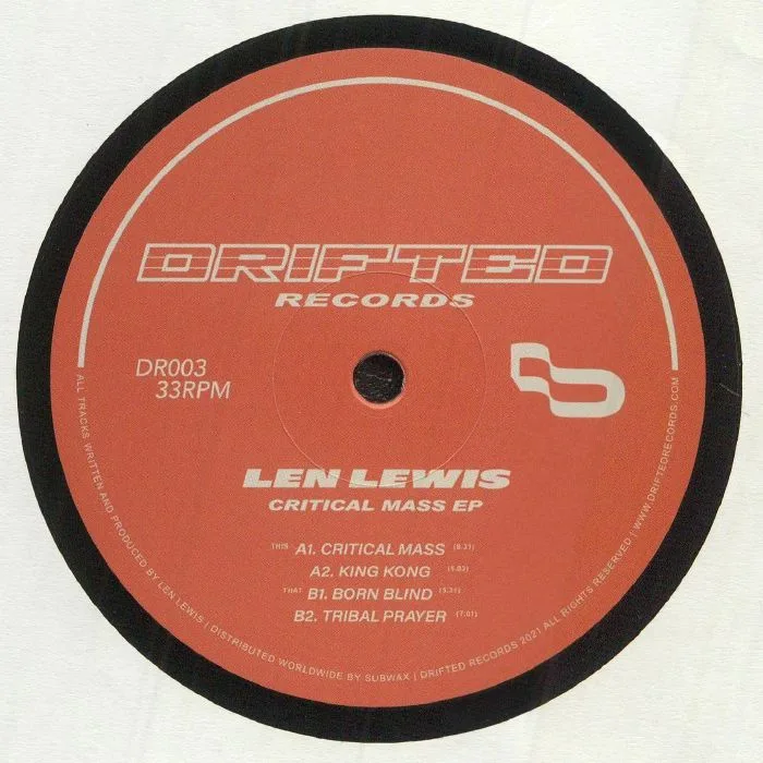 Лицевая сторона обложки — Len LEWIS — Critical Mass EP