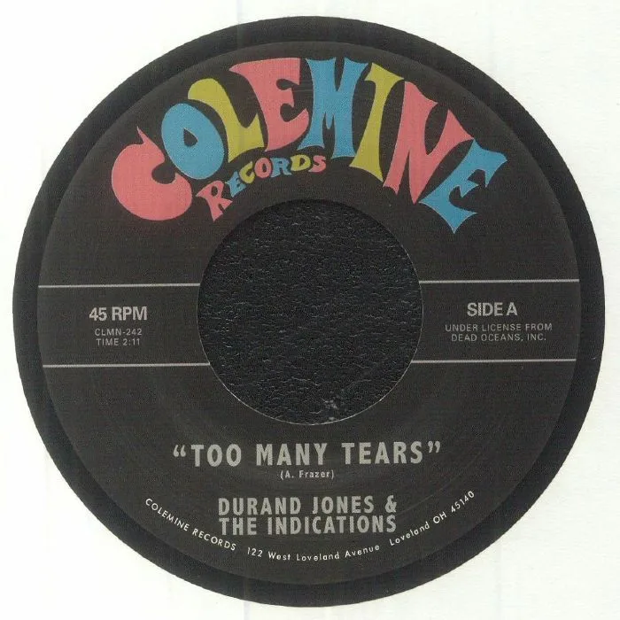 Front cover — Durand JONES & THE INDICATIONS — Too Many Tears