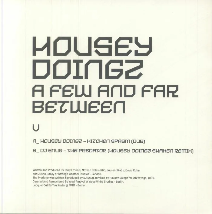 Back cover — HOUSEY DOINGZ — A Few & Far Between V