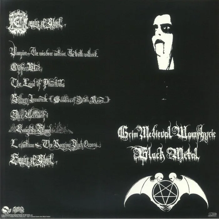 Back cover — BLACK FUNERAL — Empire Of Blood (reissue)