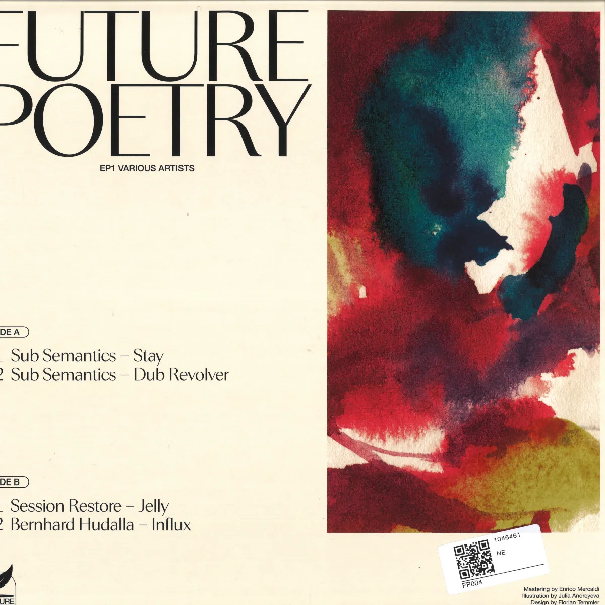 Back cover — Sub Semantics, Session Restore | Bernhard Hudalla — Future Poetry EP1