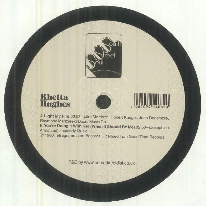 Back cover — Rhetta HUGHES — Light My Fire (Record Store Day RSD 2026)