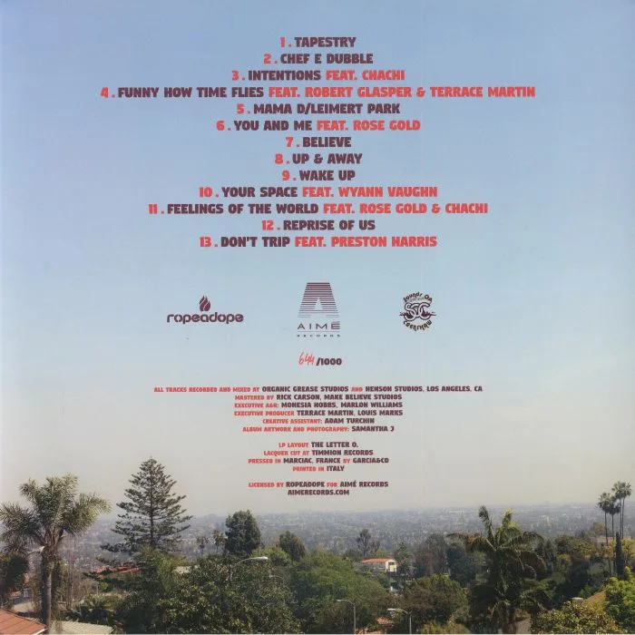 Обратная сторона обложки — Terrace MARTIN presents THE POLLYSEEDS — Sounds Of Crenshaw Vol 1