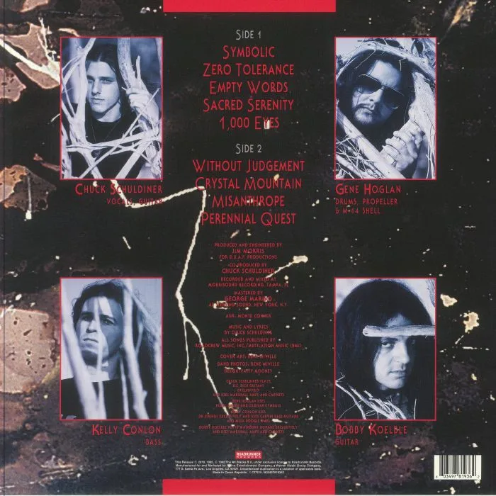 Обратная сторона обложки — DEATH — Symbolic (30th Anniversary Edition)