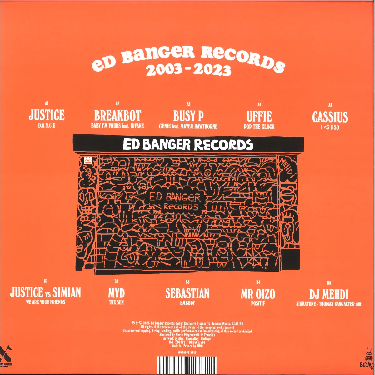 Обратная сторона обложки — Ed Banger Records — Support Your Local Record Label (Best Of Ed Banger Records)