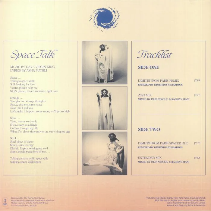 Обратная сторона обложки — Asha PUTHLI — Space Talk (reissue)