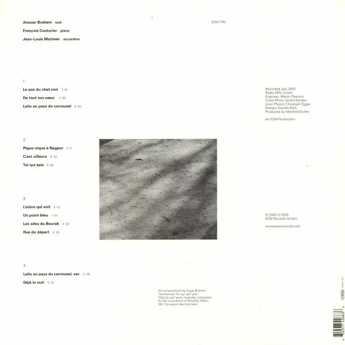 Back cover — Anouar BRAHEM — Le Pas Du Chat Noir