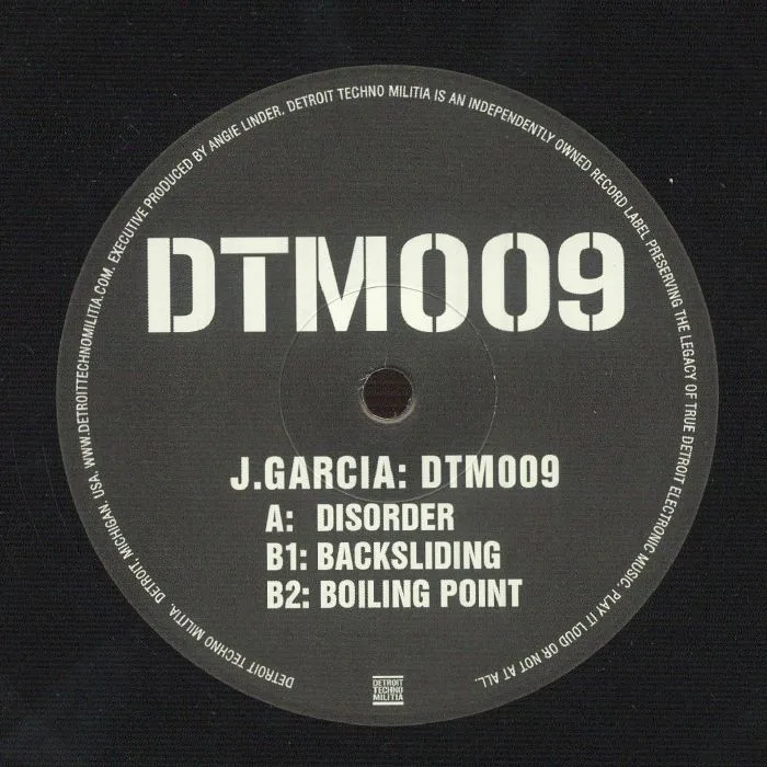 Лицевая сторона обложки — J GARCIA — DTM 009