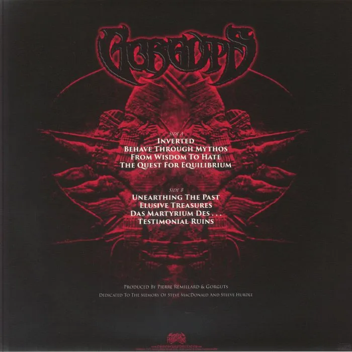 Обратная сторона обложки — GORGUTS — From Wisdom To Hate (reissue)