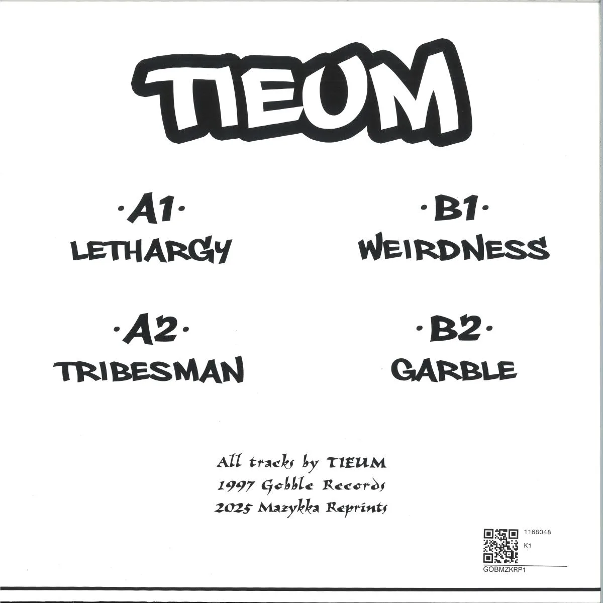 Back cover — Tieum — Gobble 01 / Lethargy