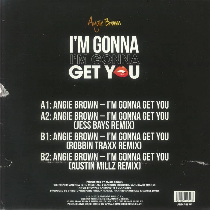 Обратная сторона обложки — Angie BROWN — I'm Gonna Get You