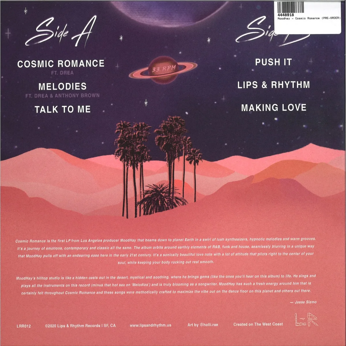 Обратная сторона обложки — Moodhay — Cosmic Romance
