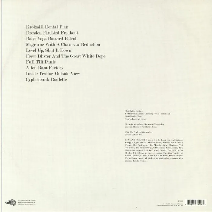 Обратная сторона обложки — SUN & SAIL CLUB — The Great White Dope (reissue)